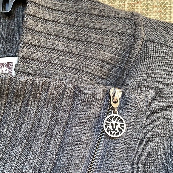 Anne Klein long sweater cardigan with zipper - Picture 2 of 8